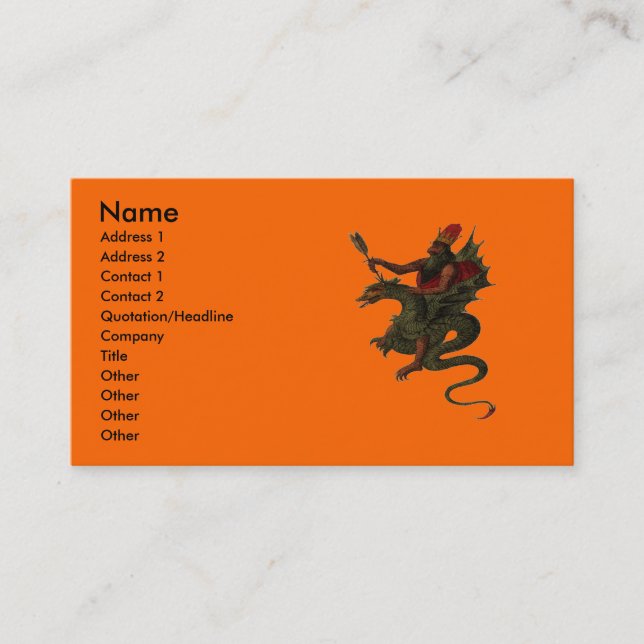 Dragon Business Card Visitenkarte (Vorderseite)