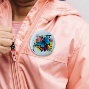 Dragon Butterfly Button