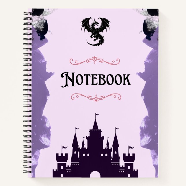 Dragon Castle Fantasy Notebook Notizbuch (Vorderseite)