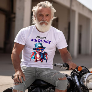 Dragon Celebrating 4th of July T-Shirt