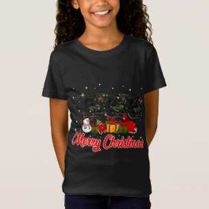 Dragon Christmas Pajama Funny Xmas Lichter Tiere T-Shirt