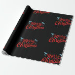 Dragon Christmas Wrapping Paper Geschenkpapier<br><div class="desc">Dragon Frohe Weihnachtswrapping Paper in schwarz</div>