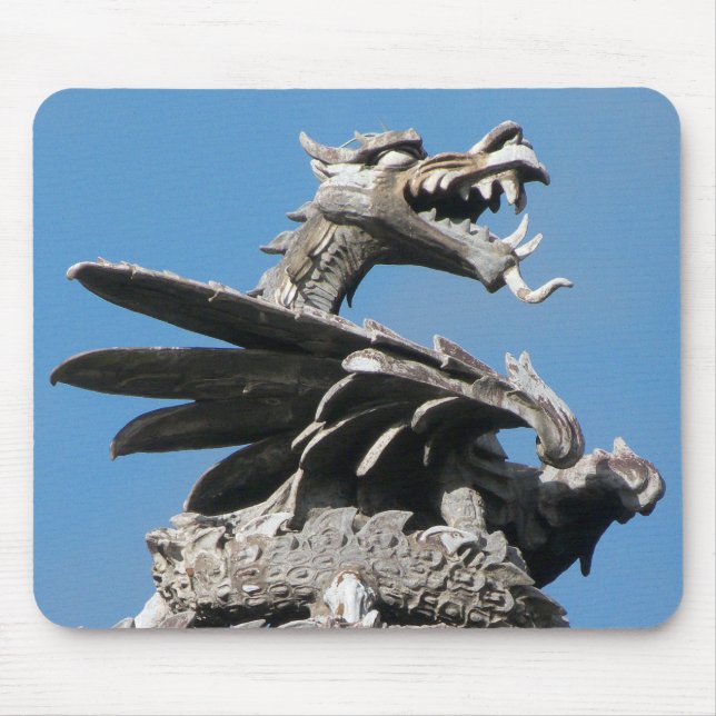 Dragon, City Hall Cardiff, Wales, UK Mousepad (Vorne)