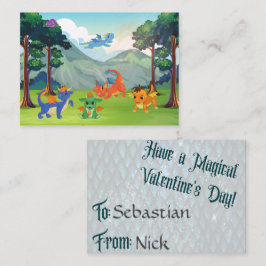 Dragon Classroom Valentines für Kinder Mitteilungskarte