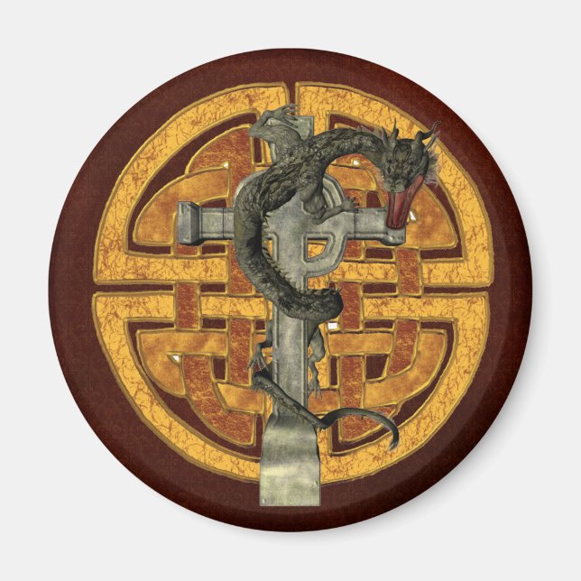 Dragon Cross Magnet (Vorne)