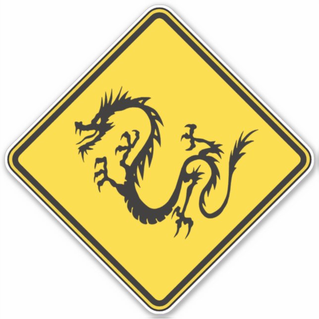 Dragon Crossing Aufkleber (Vorderseite)