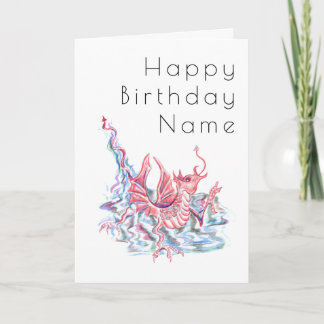 Dragon Deko Birthday Karte
