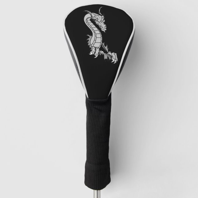 Dragon Design Black Golf Headcover (Vorderseite)