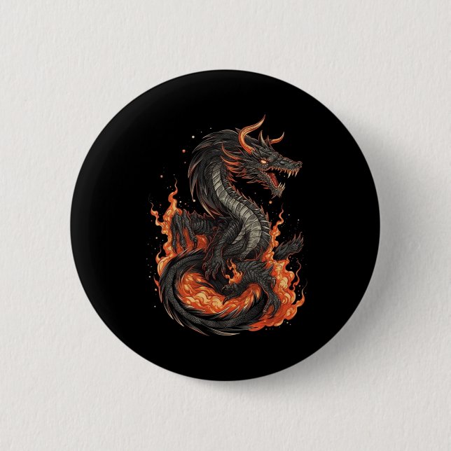 Dragon Design Button (Vorderseite)