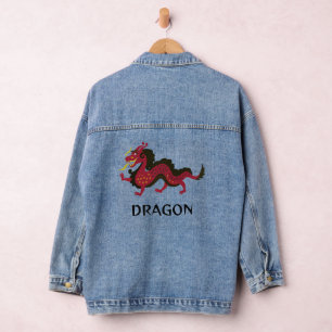 Dragon Design Denim Jacket Jeansjacke