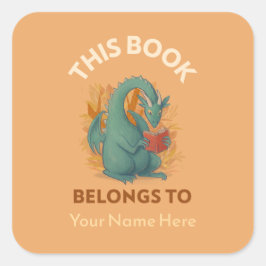 Dragon Dies gehört zu den Buchzeichen Quadratischer Aufkleber