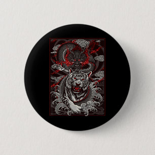 Dragon, Dragon Streetwear, Japanischer Tiger Urban Button