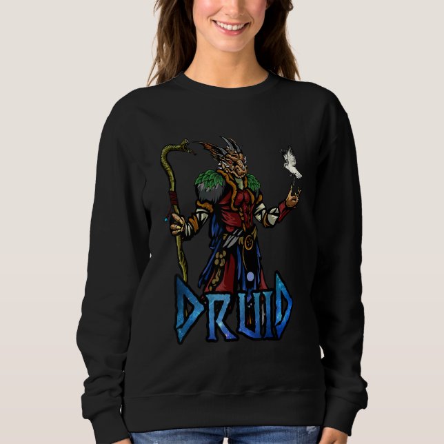Dragon Druid D20 Roleplay Rpg Fantasy Tabletop Sweatshirt (Vorderseite)