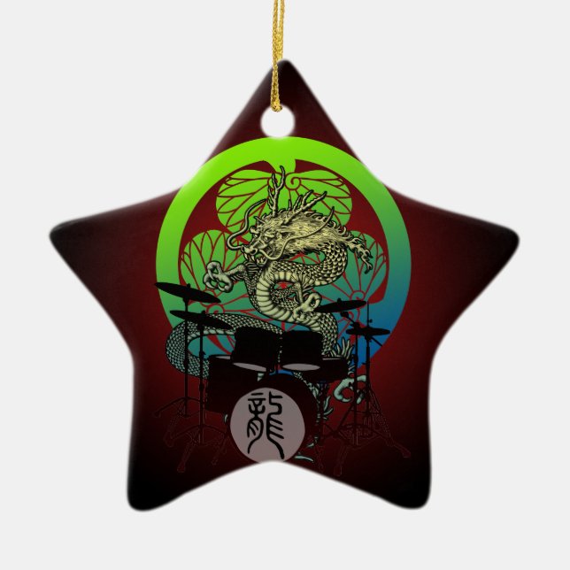 Dragon Drum 03 Keramik Ornament (Vorne)