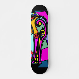 Dragon Duck schwarzer Hintergrund Skateboard