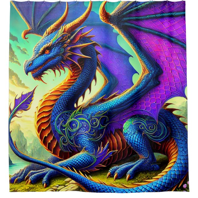 Dragon Duschvorhang (Vorderseite)