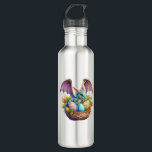 Dragon Easter Day Loves Collecting Easter Eggs Dra Edelstahlflasche<br><div class="desc">Dragon Easter Day Loves Collecting Easter Eggs Dragons Kids T-Shirt</div>
