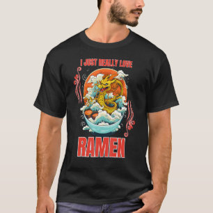 Dragon Eating Ramen Noodle I nur wirklich Liebe Ra T-Shirt
