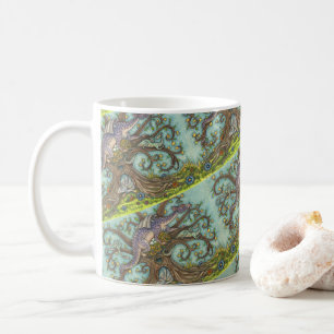 DRAGON EGGS, NEST, MEDIEVAL LAIR, FANTASY FOLART KAFFEETASSE