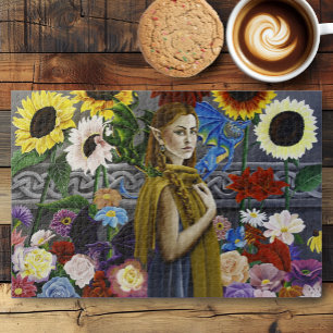 Dragon Elf Flower Garden Puzzle