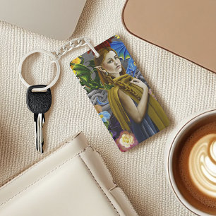 Dragon Elf Flower Garden Schlüsselanhänger