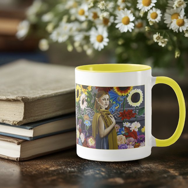 Dragon Elf Flower Garden Tasse (Von Creator hochgeladen)