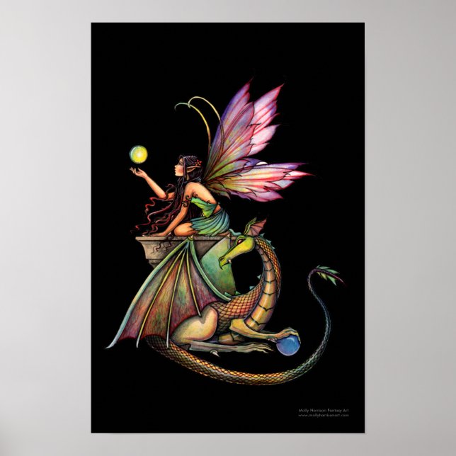 Dragon Fairy Fantasy Print Poster (Vorne)