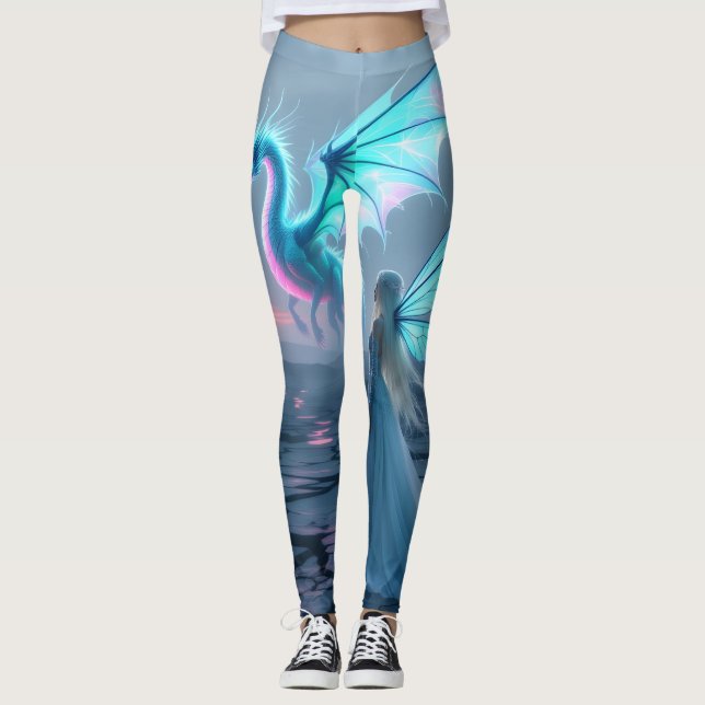 Dragon & Fairy Ladies Leggings Tights (Vorderseite)
