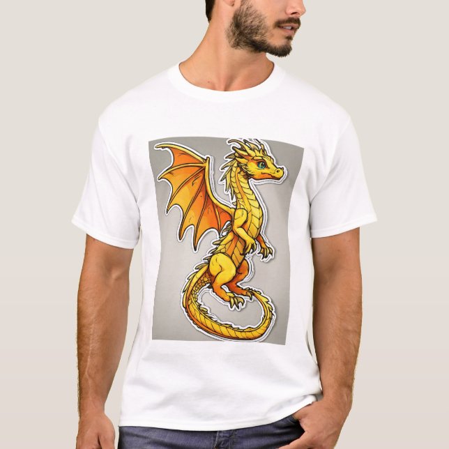 Dragon Family Ansammlung: Exquisite 2D Vector Art  T-Shirt (Vorderseite)
