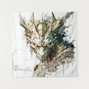 Dragon Fantasy Animal Painting Wildlife Outdoor Wandteppich