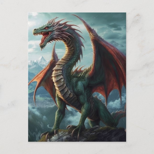 Dragon Fantasy Art Postcard Postkarte (Vorderseite)
