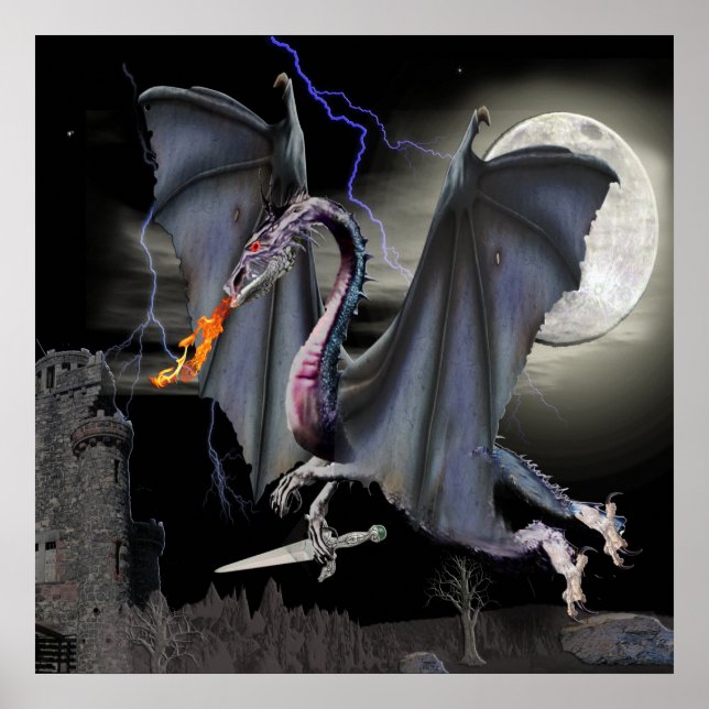 Dragon Fantasy Art Poster (Vorne)