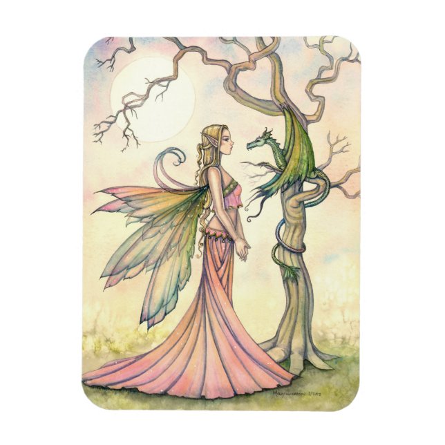 Dragon Fantasy Art von Molly Harrison Magnet (Vertikal)