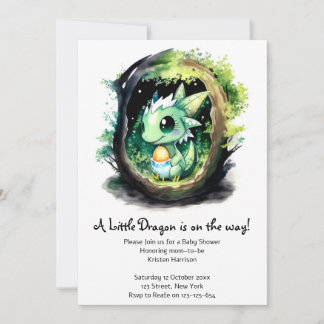 Dragon Fantasy Baby Dusche Einladung