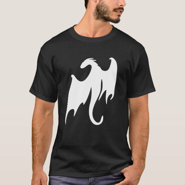 Dragon Fantasy Book Nerd Geek Dragons Silhouette T-Shirt (Vorderseite)