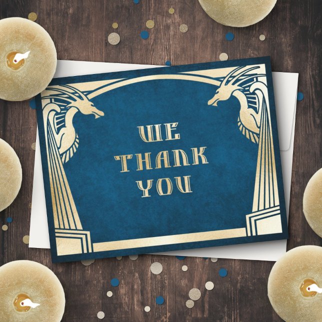 Dragon Fantasy Modern Deko Wedding Dankeskarte (Von Creator hochgeladen)