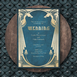 Dragon Fantasy Modern Deko Wedding Einladung