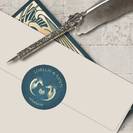 Dragon Fantasy Modern Deko Wedding Runder Aufkleber