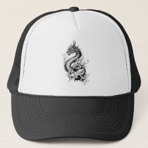 Dragon Fantasy Wild Animal Illustration Art Tattoo Truckerkappe