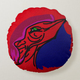 Dragon Fashionista Rundes Kissen