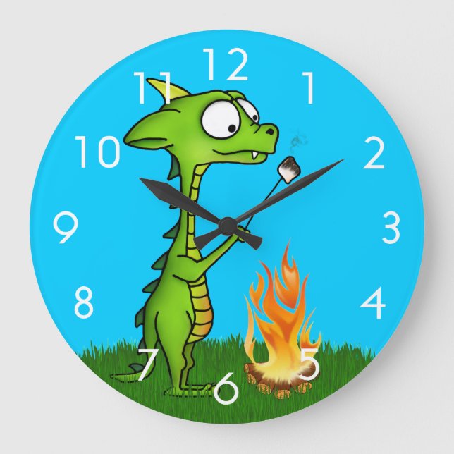 Dragon Fire Große Wanduhr (Vorderseite)