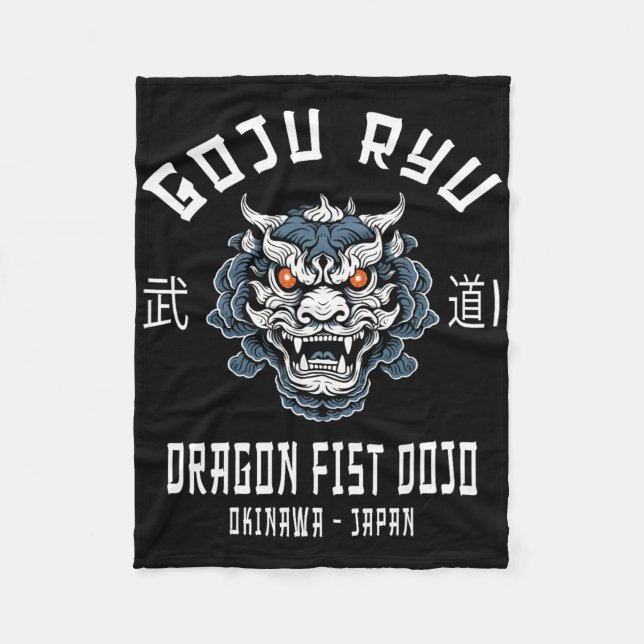 Dragon Fist Dojo Goju Ryu Karate  Fleecedecke (Vorderseite)