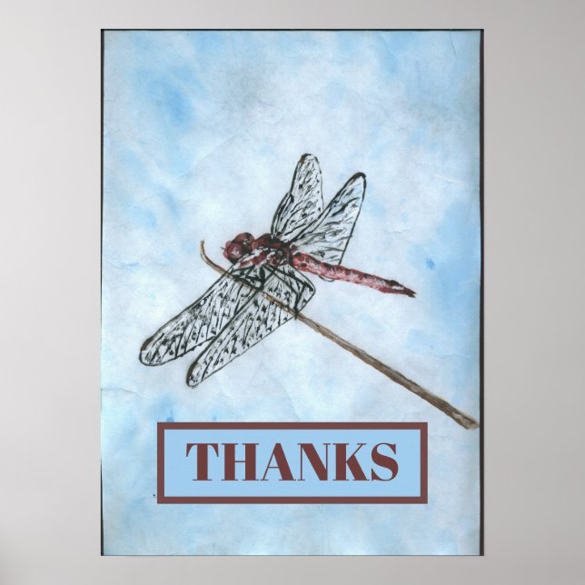 Dragon Fly, DANKS, fügen Sie Text Poster (Vorne)