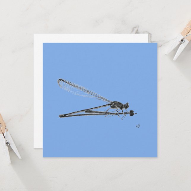 Dragon Fly Karte (Vorderseite/Rückseite Beispiel)