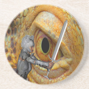 Dragon Folk Tale Sandstein Untersetzer