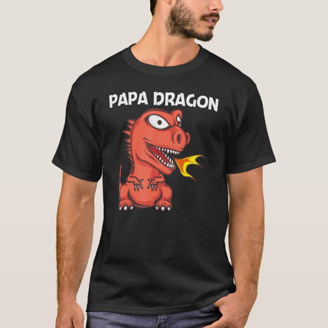 Dragon for Men Vater Feueratmung Kreatur T-Shirt (Vorderseite)