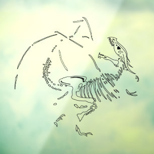 Dragon Fossils Fensteraufkleber