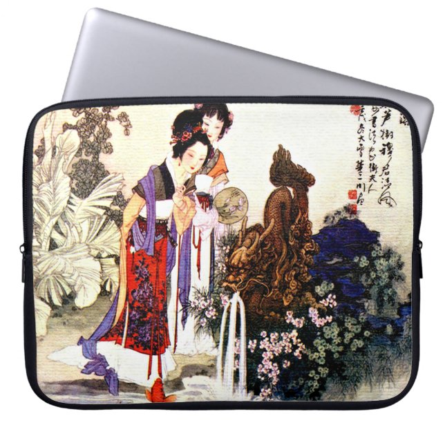 Dragon Fountain Neopren Laptop Schlauch 15 Zoll Laptopschutzhülle (Vorderseite)