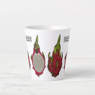 Dragon Frucht Cartoon Illustration Milchtasse
