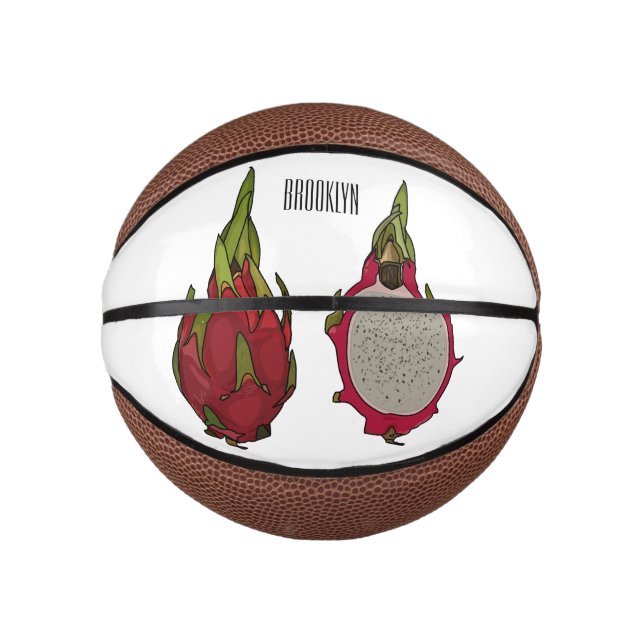 Dragon Frucht Cartoon Illustration Mini Basketball (Vorderseite)